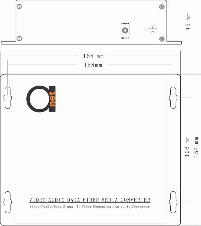 4 channels 3-pin XLR balanced audio over fiber converter