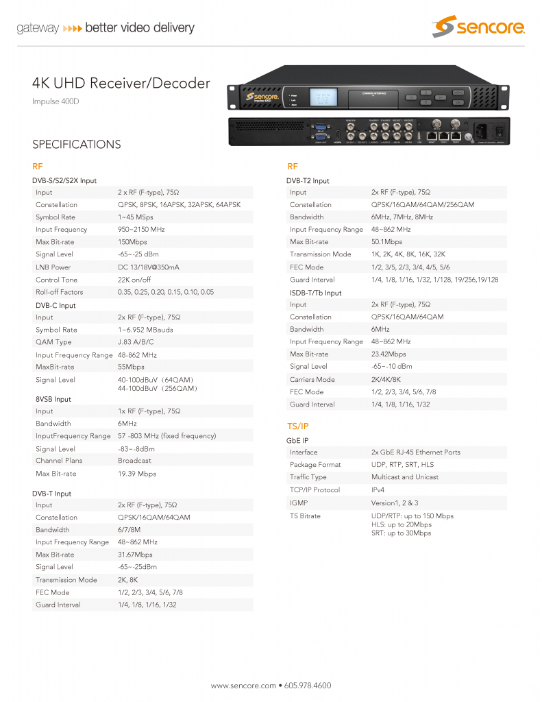 4K UHD ReceiverDecoder