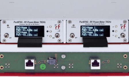 Dual-channel PwrM70G RF Power Meter for monitoring 100MHz to 70GHz frequency range