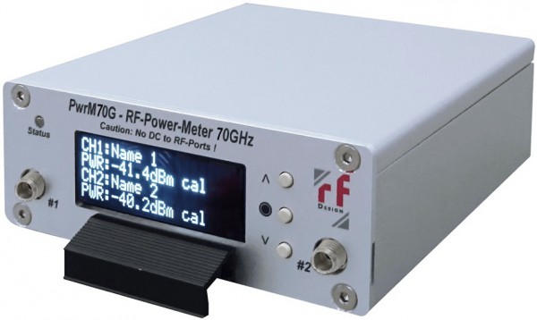 Dual-channel PwrM70G RF Power Meter for monitoring 100MHz to 70GHz frequency range